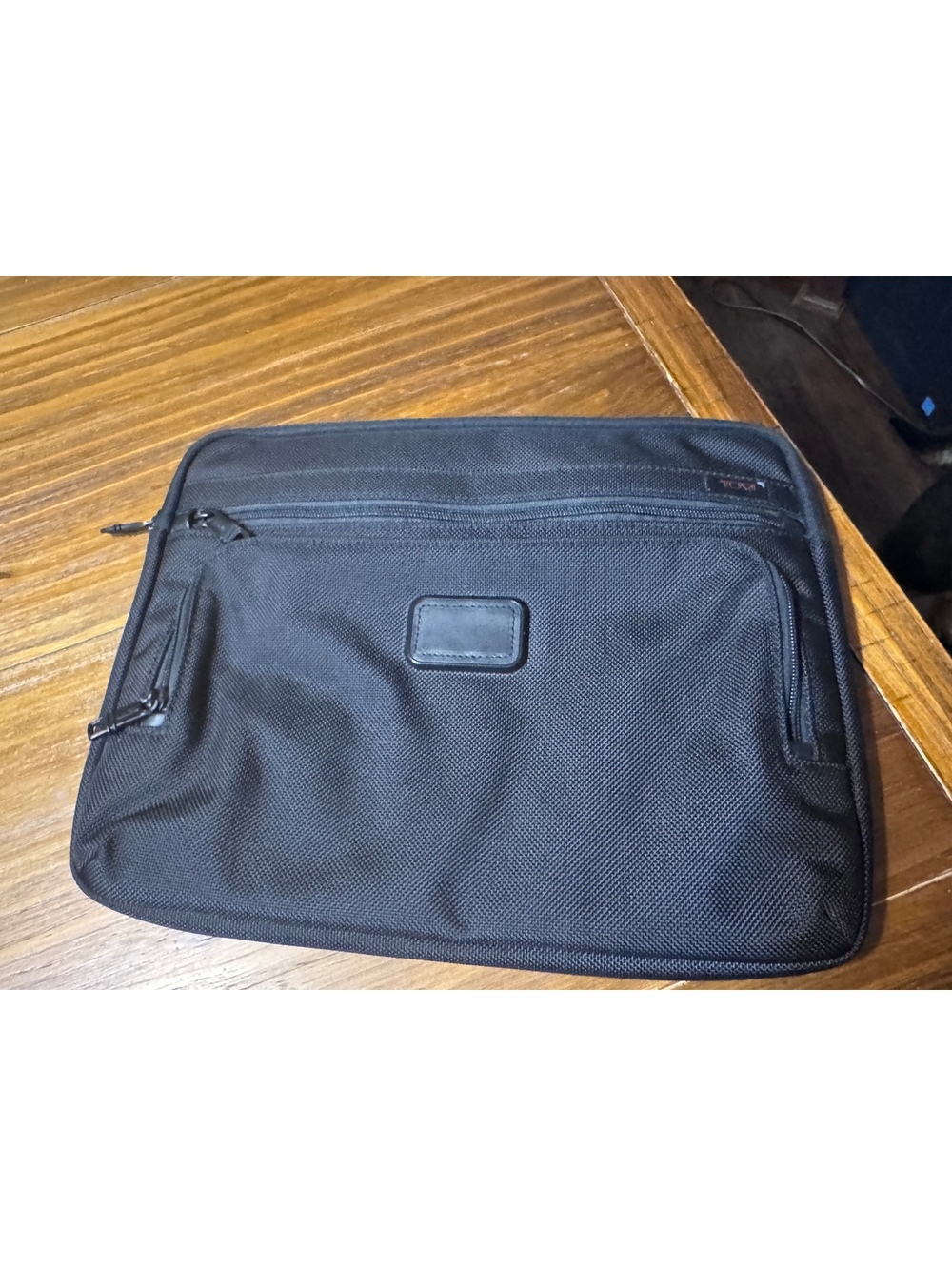 TUMI Alpha 13” Laptop Sleeve Case Black Ballistic Nylon Padded Organizer